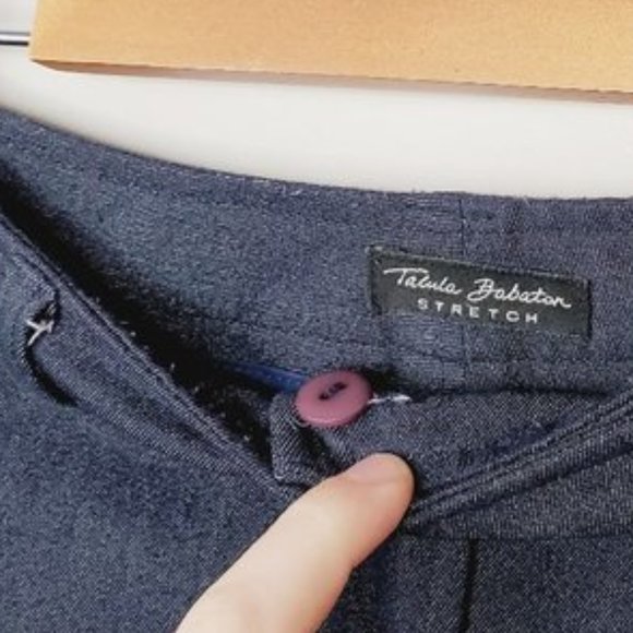 ARITZIA TALULA Navy Wide Leg Pants - Picture 2 of 4